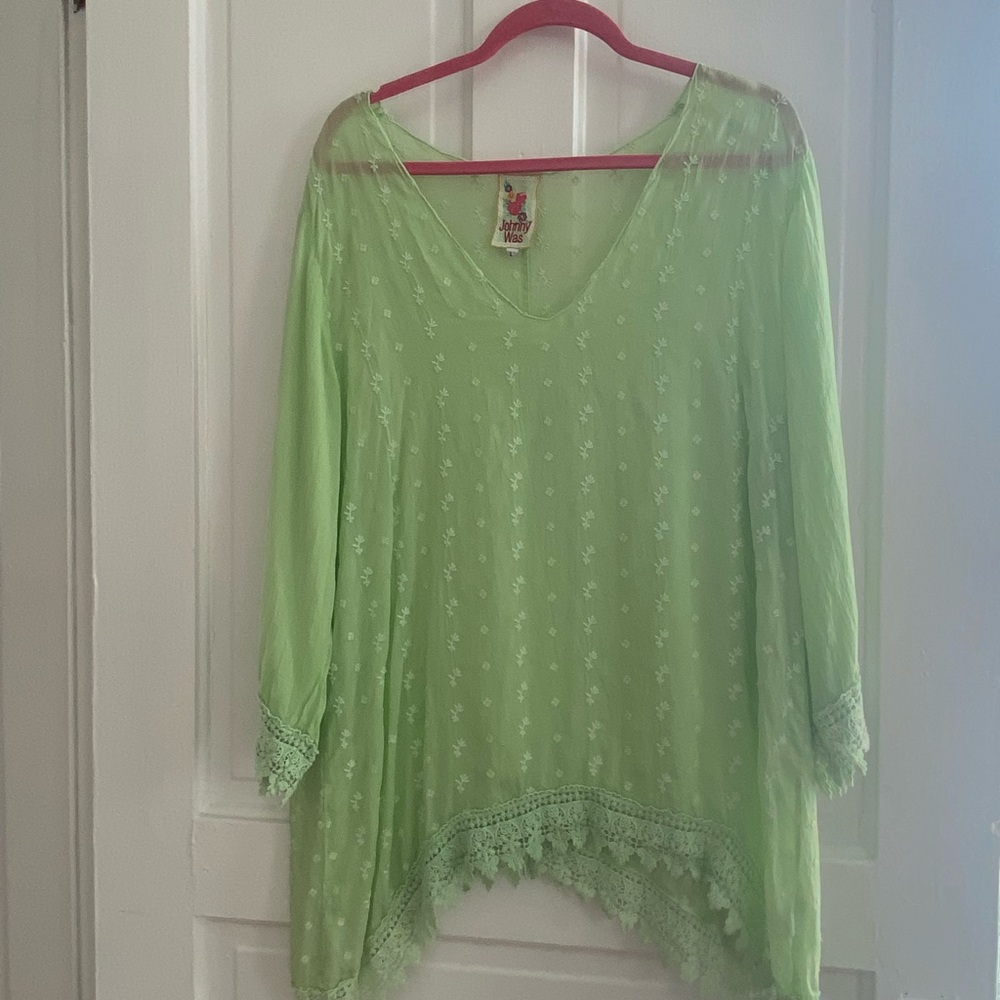 Johnny Was green tunic